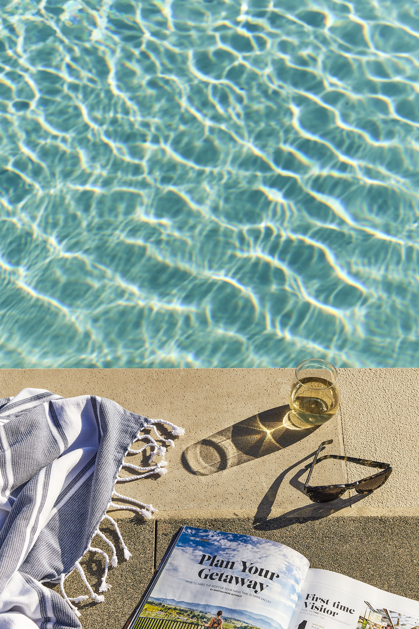 Katie Newburn | San Francisco Bay Area Food and Lifestyle Photographer | Napa Valley Lodge Pool Lifestyle